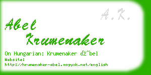 abel krumenaker business card